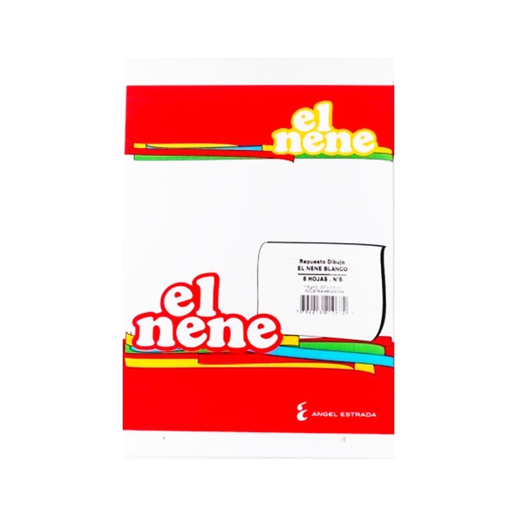 *REPUESTO DE DIBUJO EL NENE Nº5 BLANCO x 8HJS