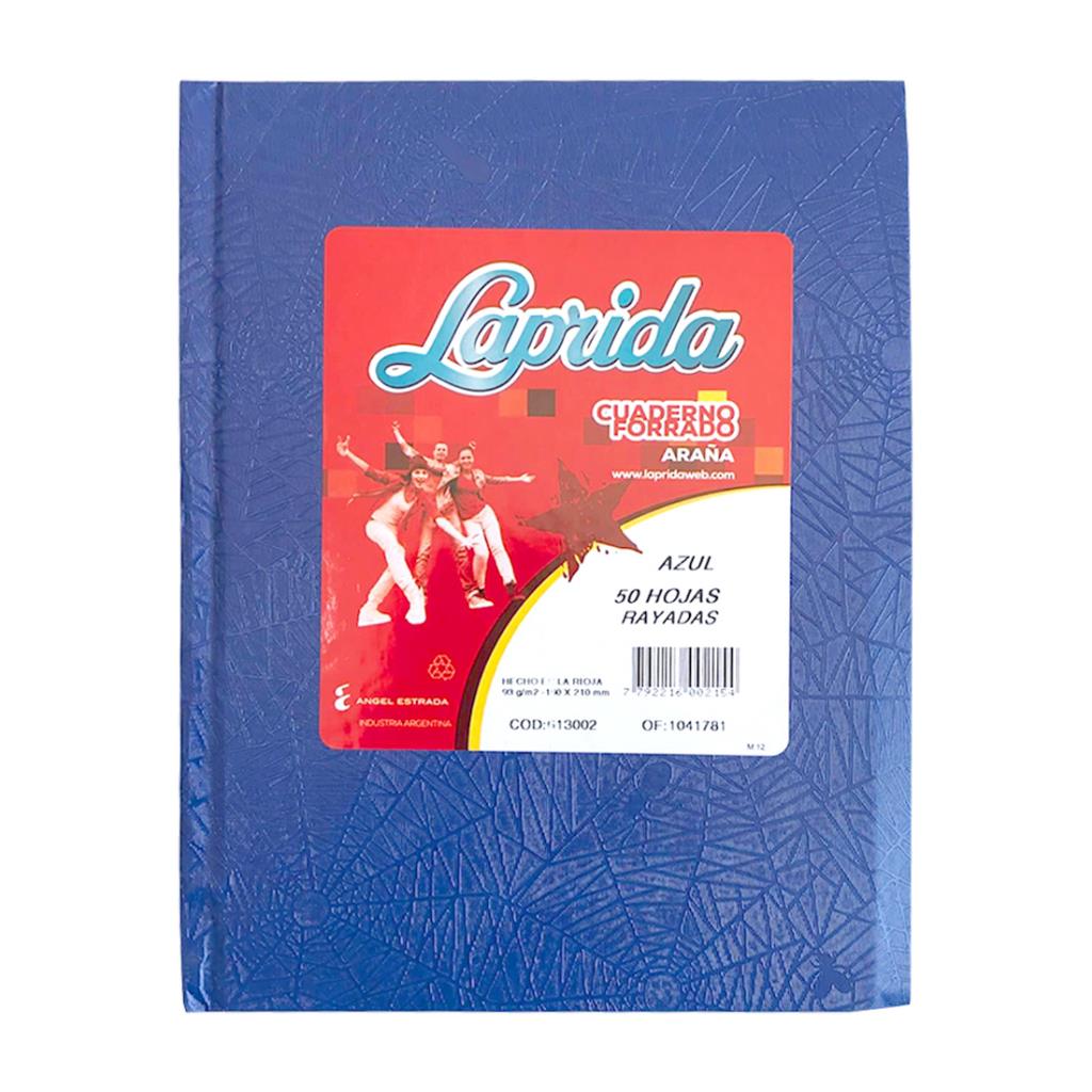 *CUADERNO LAPRIDA T/ DURA ARAÑA X50HJS RAYAD AZUL
