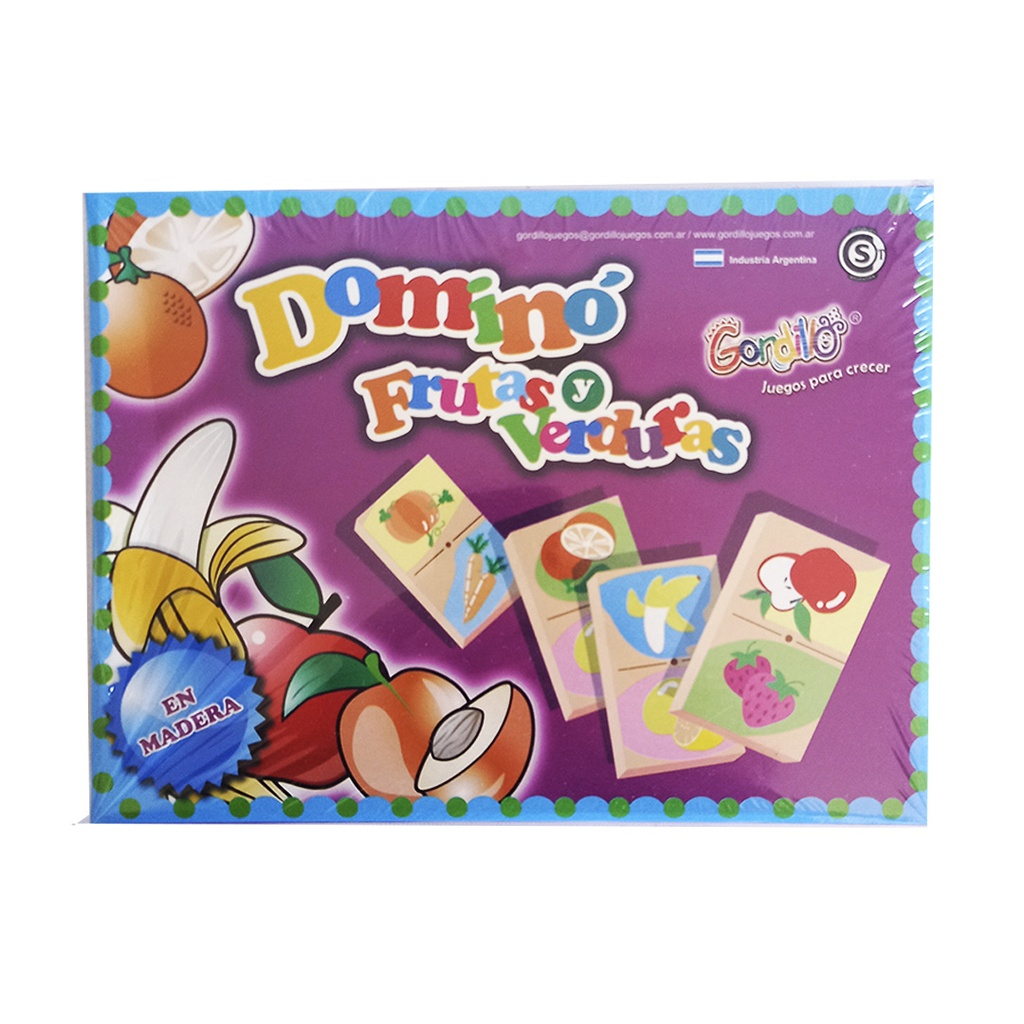 DOMINO FRUTAS Y VERDURAS DE MADERA e/Cj ( 126 )