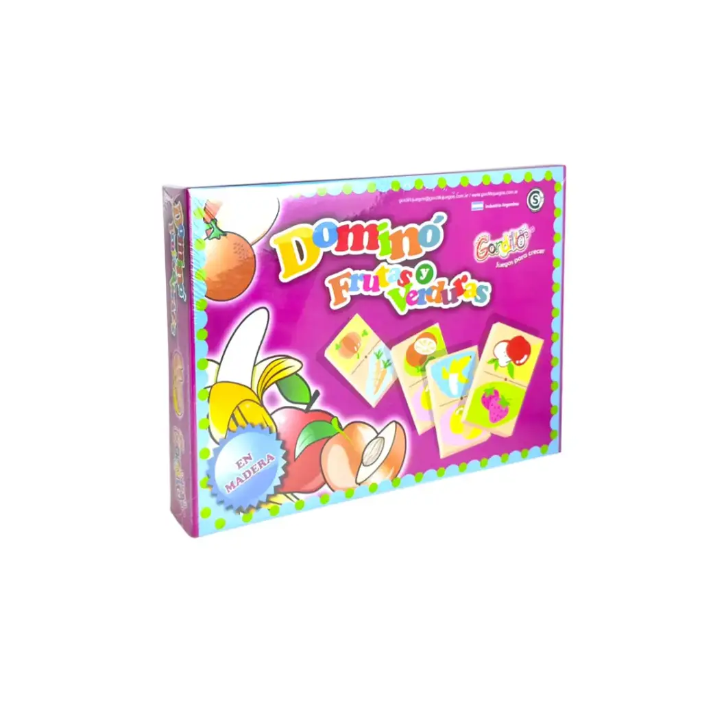 DOMINO FRUTAS Y VERDURAS DE MADERA e/Cj ( 126 )