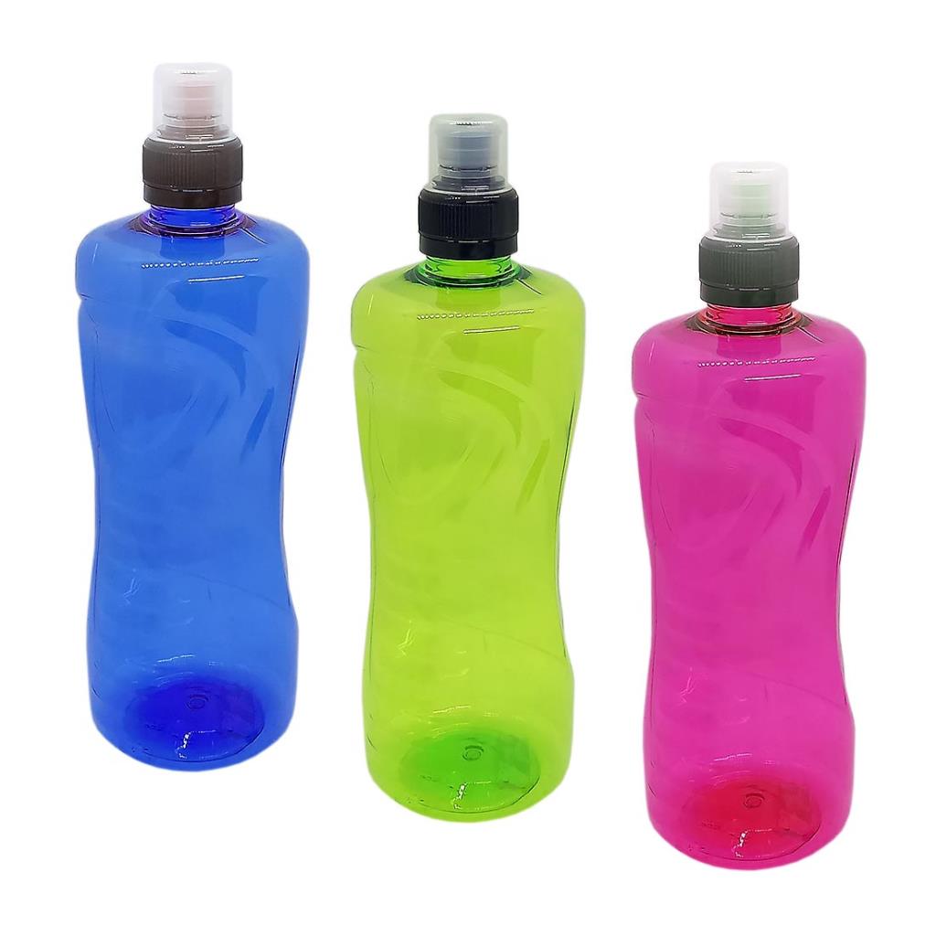 BOTELLA DEPORTIVA COLOR TRANSLUCIDO C/PICO 600ML ( KP702-E / 3021-600 )