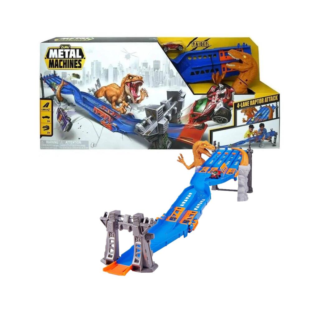 PISTA DE AUTO METAL MACHINES DINO C/ AUTO E/ CJ ( 7486 )