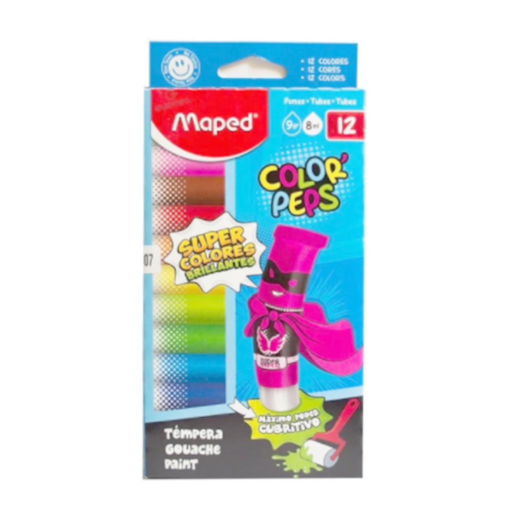 TEMPERA MAPED POMO 8ML COLOR X12 E/CJ ( 826001 )
