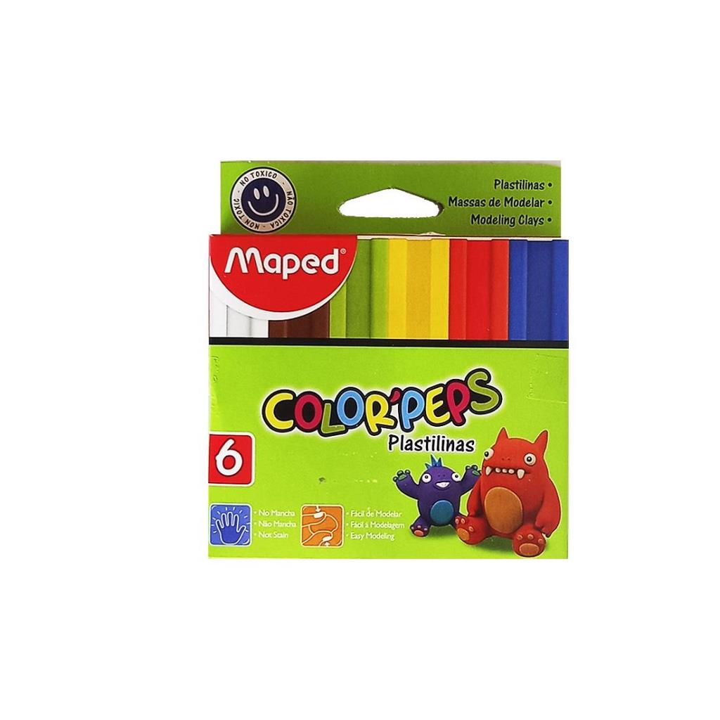 PLASTILINA MAPED COLOR PEPS 20GR SURTIDA X6 E/CJ ( 827101 )