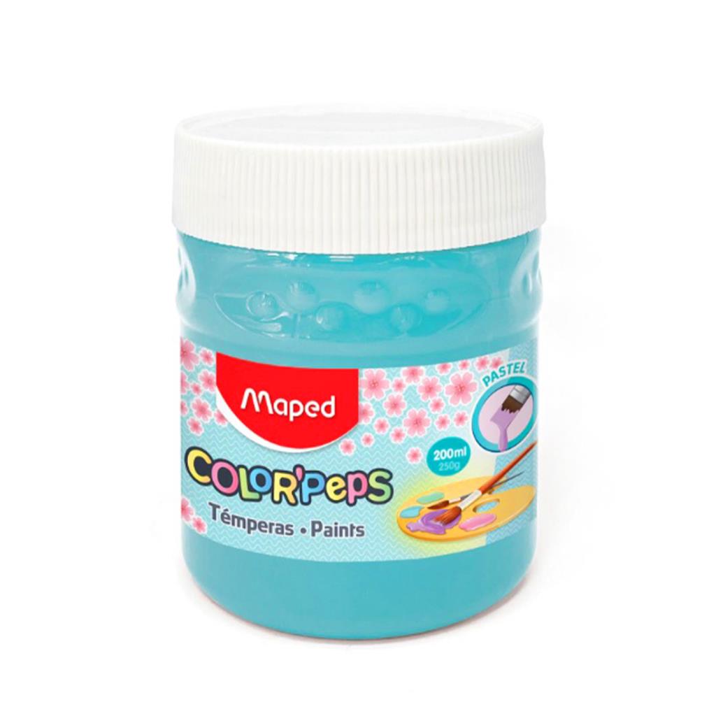 TEMPERA MAPED POTE 200ML CELESTE PASTEL ( 826594 )