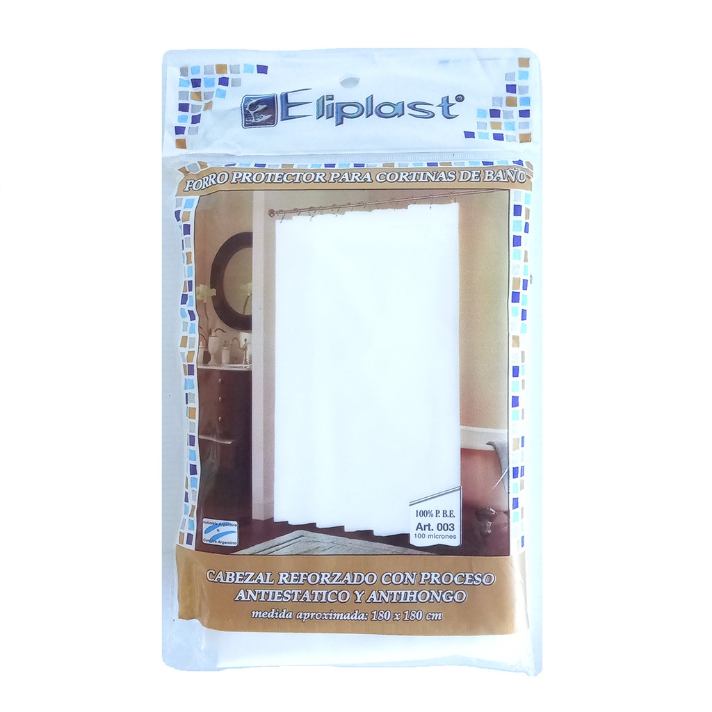 PROTECTOR P/ CORTINA DE BAÑO 1.80 X 1.80MTS E/ BO ( 003 )