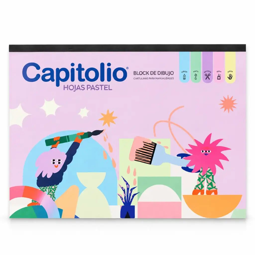 BLOCK DE DIBUJO N°5 CAPITOLIO COLOR PASTEL 20HJS ( 6353 )