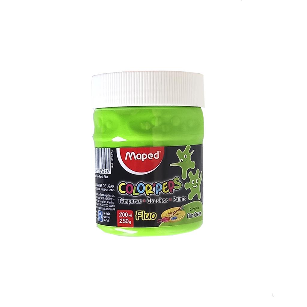 TEMPERA MAPED POTE 200ML VERDE FLUO ( 826574 )