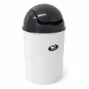 CESTO P/ RESIDUOS PLASTICO C/ TAPA VAI VEN CROM 6LTS