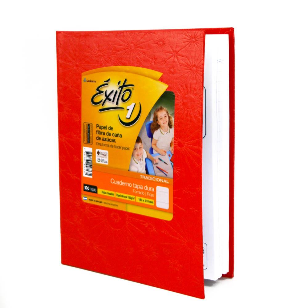 *CUADERNO EXITO T/ DURA ARAÑA x 100HJS RAYAD ROJO