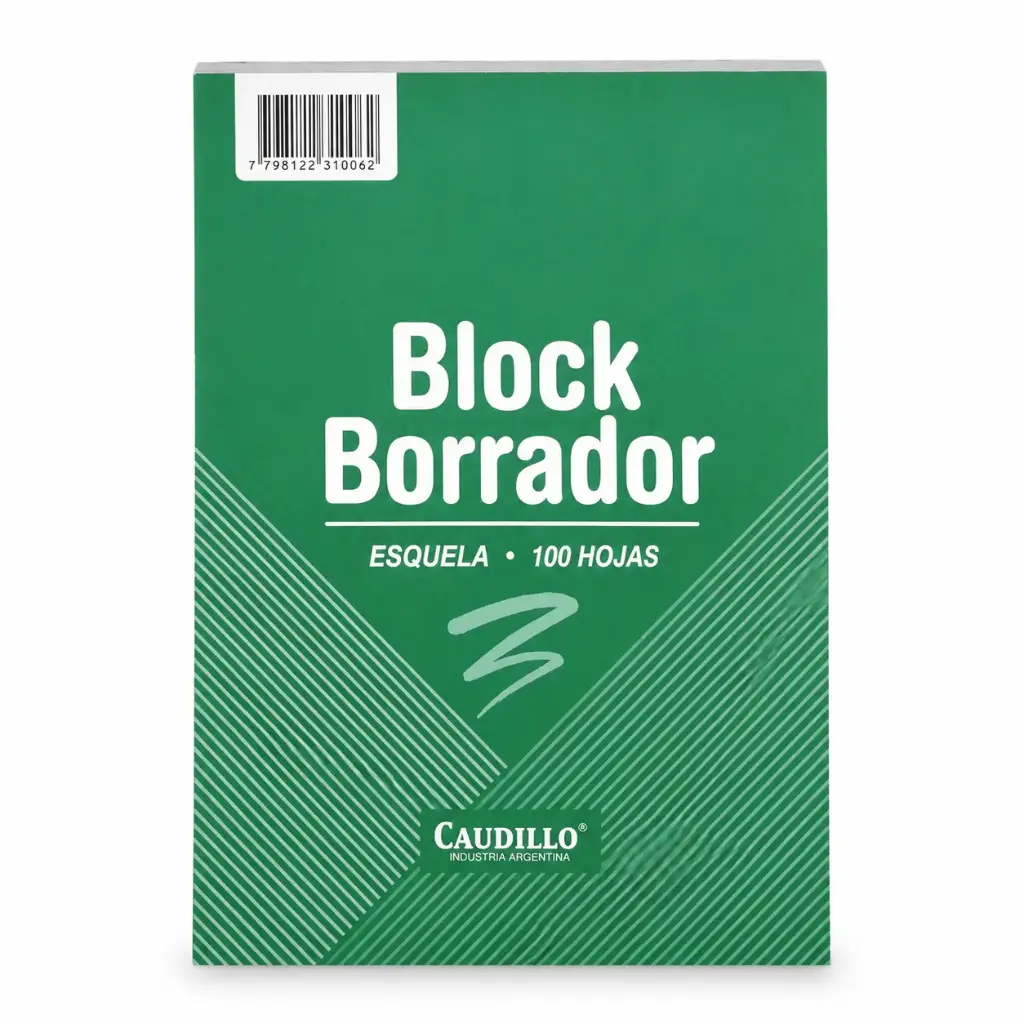 BLOCK BORRADOR ESQUELA CAUIDILLO 19 X 13CM X 100HJS ( 0112 )