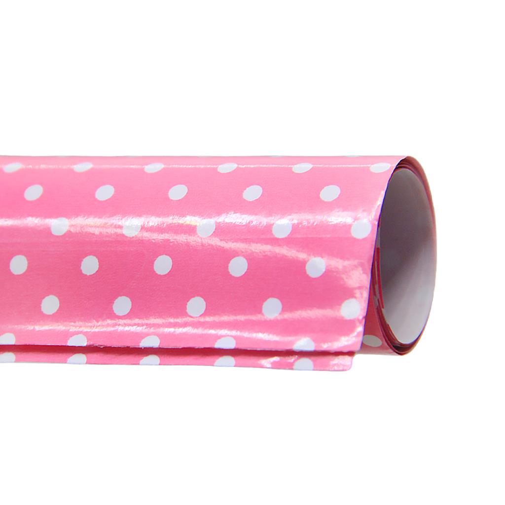 PAPEL DE FORRAR LUNARES 50CM X 70CM ROSA