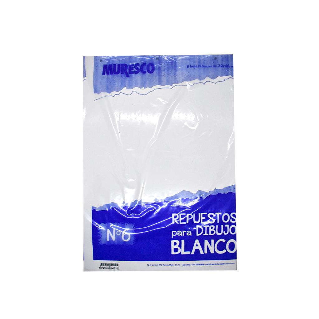 REPUESTO DE DIBUJO MURESCO N° 6 BLANCO X8HJS