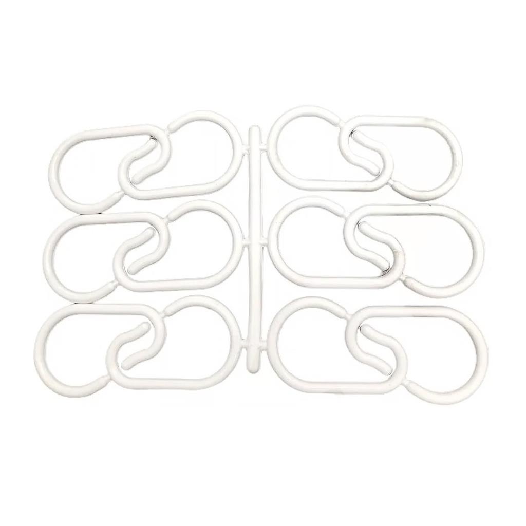GANCHO PLASTICO P/ CORTINA DE BAÑO CADENA X12 E/ BL ( 031 )