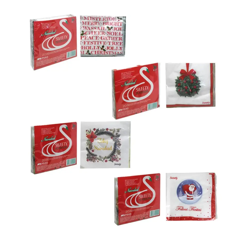 SERVILLETAS SWEETY ESTAMPADAS NAVIDEÑAS x20 e/Bo