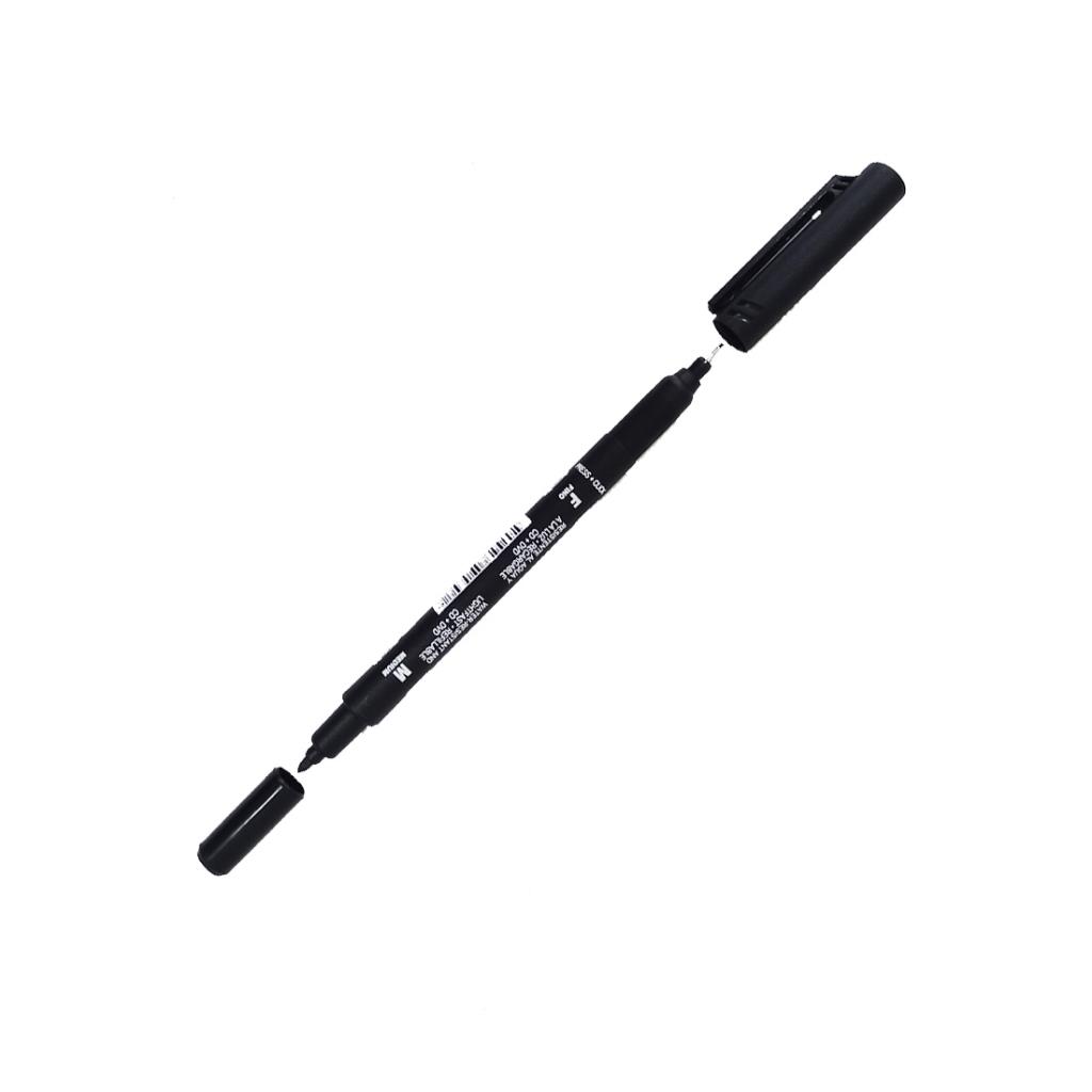 MARCADOR NEGRO TRABI PERMANENTE DOBLE PUNTA ( EAN 7790 )