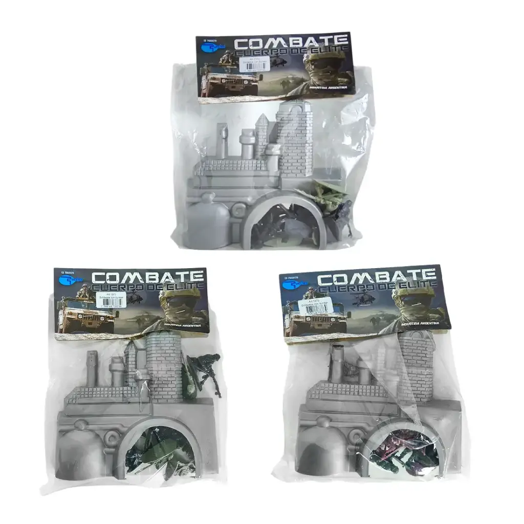 SOLDADITOS x20 C/ BUNKER e/Bo ( 1373 )