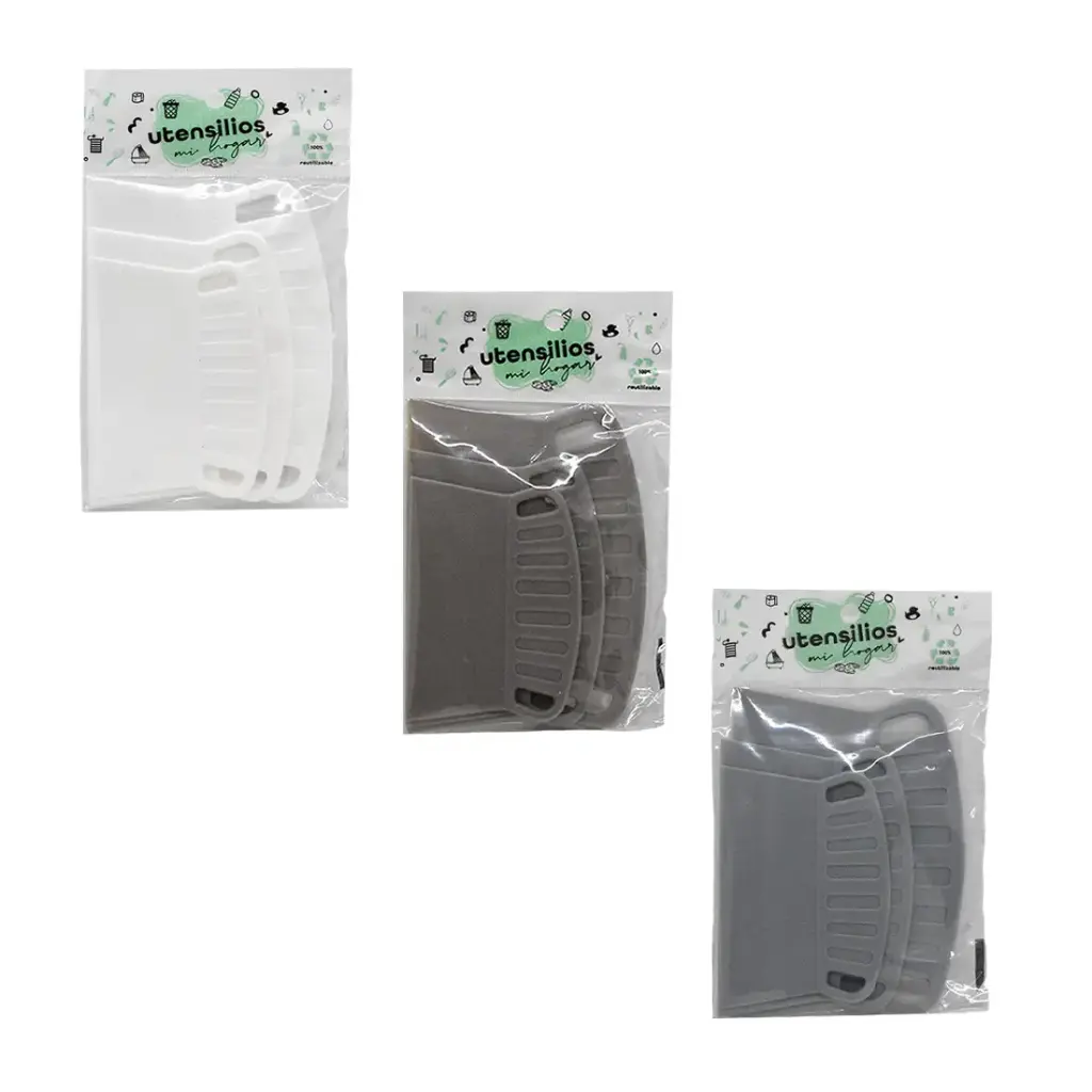 SET ESPATULAS CORNETS PLASTICOS E/ BO X3