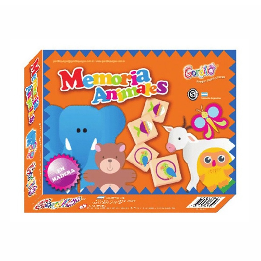 JUEGO DE MEMORIA ANIMALES DE MADERA e/Cj ( 125 )