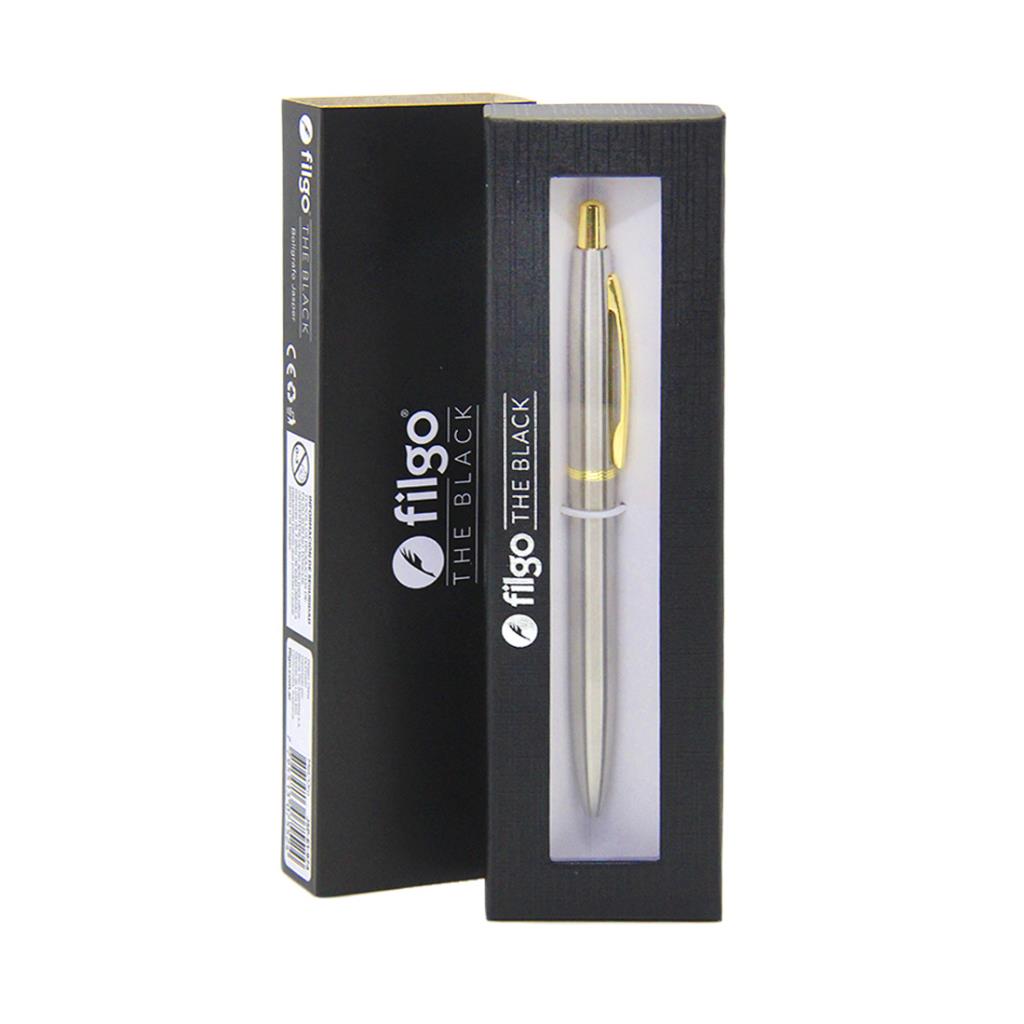 BOLIGRAFO JASPER THE BLACK PLATA C/ ORO E/CJ (TBF-BP-JSP)
