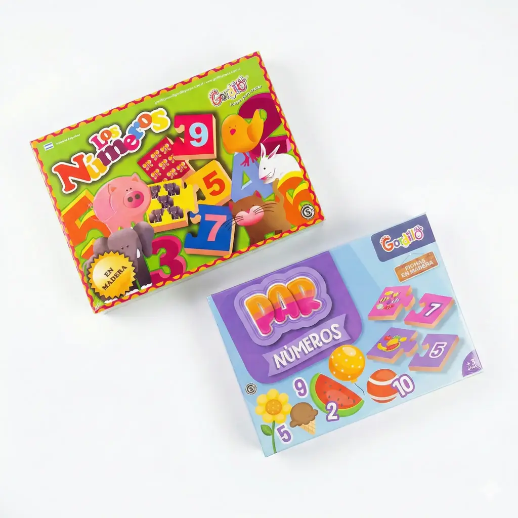 JUEGO DE ENCASTRE PAR NUMEROS FICHAS D/MADERA E/CJ ( ENC-PAR-1 )