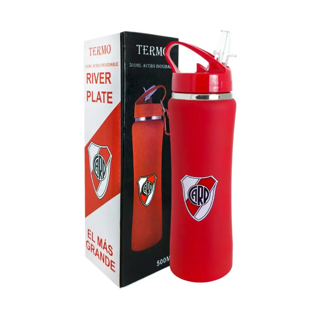 BOTELLA DEPORTIVA ACERO RIVER 500ml C/ GANCHO e/Cj ( BRA-2010 )
