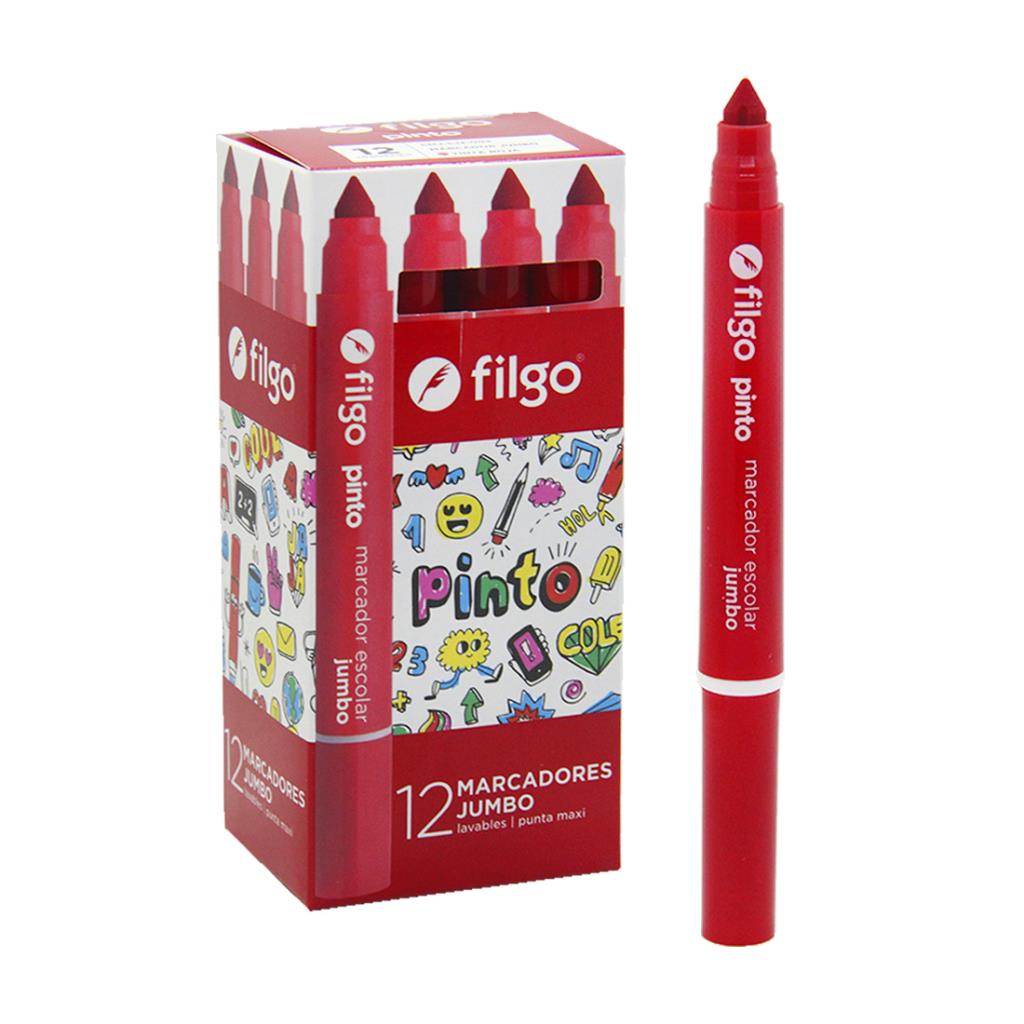 MARCADOR ESCOLAR JUMBO ROJO ( CMJ-C12-002 )