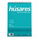 BLOCK A4 HUSARES RAYADO C/ ESPIRAL 80HJS ( 6400 )