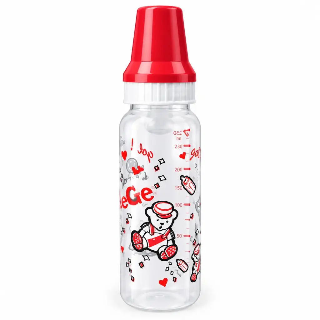 MAMADERA PLASTICA DISEÑO OSITO 250ML ( 129R / 129B )