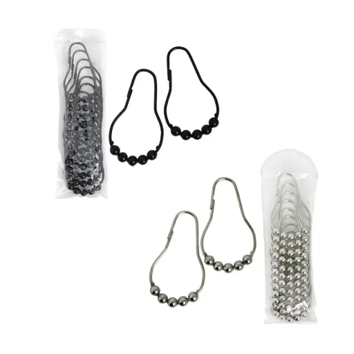 [218360] GANCHO P/ CORTINA DE BAÑO METALICO x12 