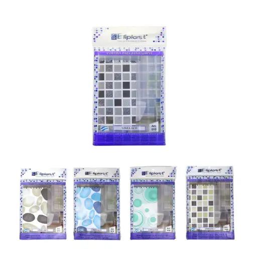 [218382] CORTINA P/ BAÑO ECO 180 x 180xm C/ 12 GANCHOS ( 010 )