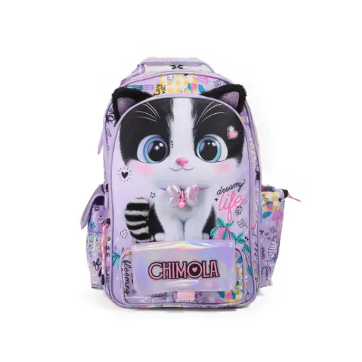 [222177] MOCHILA GATITO 4 CIERRES 40cm ( BT289 )