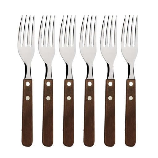 [222837] TENEDOR MANGO MADERA X6 E/BO ( DL2922 / DL9958 )