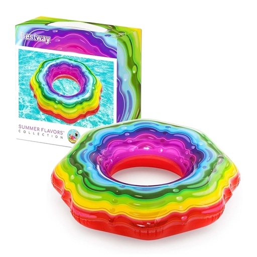 [225466] SALVAVIDA BESTWAY ARCOIRIS 1.15MTS E/CJ ( 36163 )