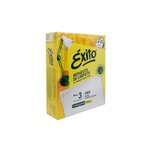 [226060] &*REPUESTO EXITO Nº3 TRADICIONAL x 480HJS CUADR