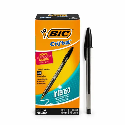 [226126] &LAPICERA BIC CRISTAL INTENSO NEGRA 1.6 MM
