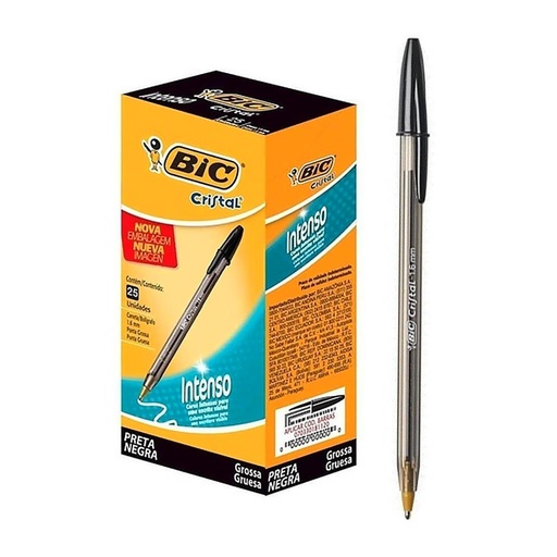 [226126] &LAPICERA BIC CRISTAL INTENSO NEGRA 1.6 MM