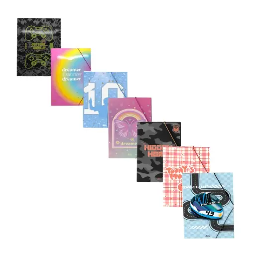 [230394] CARPETA FW N°5 DISEÑOS 3 SOLAPAS C/ ELASTICO