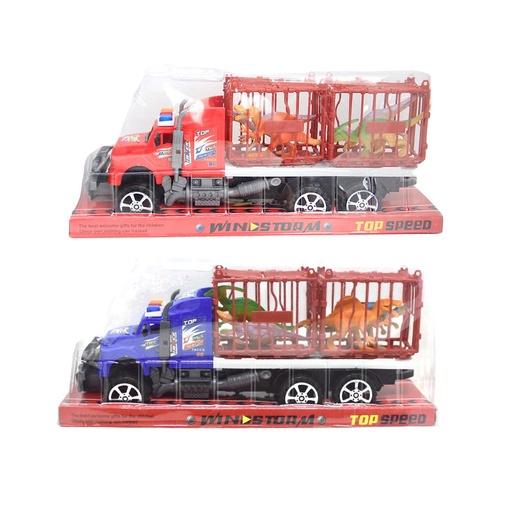 [232033] CAMION C/ TRAILER C/ 4 DINOSAURIOS E/BU ( 50244 )