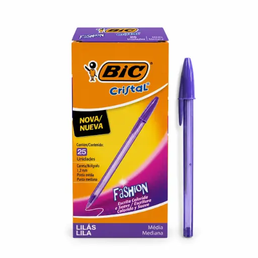 [234728] &LAPICERA BIC CRISTAL FASHION LILA 1.2 MM