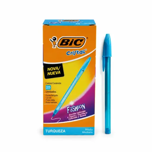 [234783] &LAPICERA BIC CRISTAL FASHION TURQUESA 1.2 MM