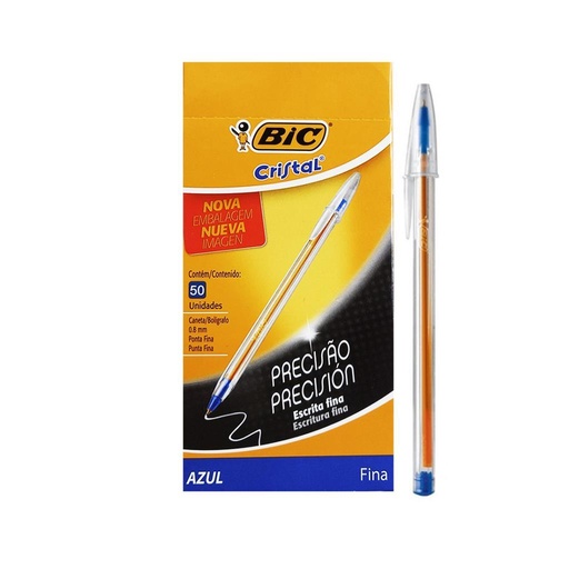 [234926] &LAPICERA BIC CRISTAL FINA AZUL 0.8mm