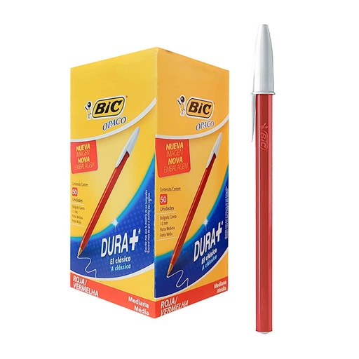 [235168] &LAPICERA BIC OPACO ROJA 1MM