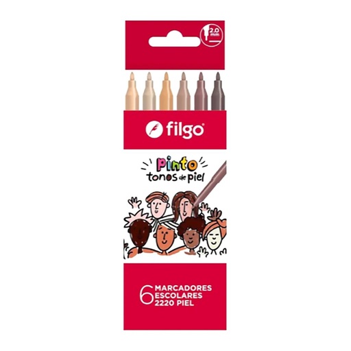 [238281] MARCADOR COLOR TONOS DE PIEL X6 E/CJ ( CM2220-E6-PIEL )