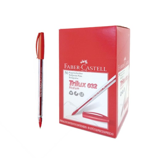 [239513] BOLIGRAFO FABER CASTELL ROJO 1MM ( 032 )