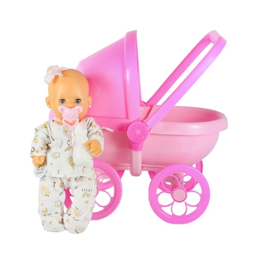 [244474] BEBE C/ COCHECITO CAPOTA YOLY-BELL E/BO ( 145 )