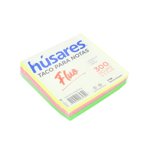 [246278] TACO HUSARES MULTICOLOR FLUOR 9cm x 9cm 300hjs