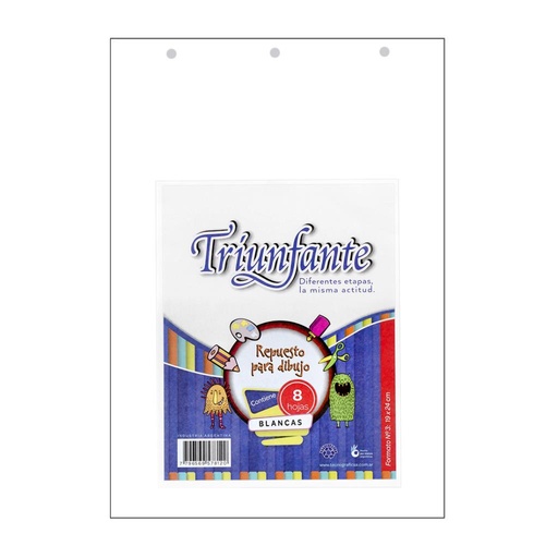 [247499] REPUESTO DIBUJO TRIUNFANTE N°6 BLANCO E/ BO 8HJS