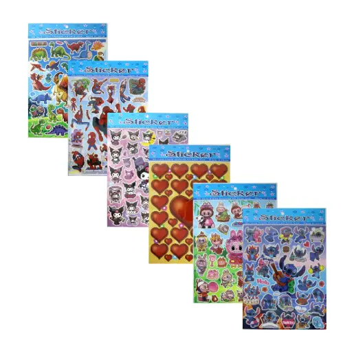 [250282] STICKERS PERSONAJES A4 e/Bo