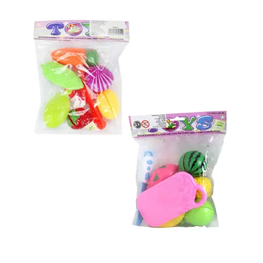 [260842] SET DE FRUTAS Y VERDURAS C/ ABROJO P/ CORTAR X9 E/ BO ( 525-1 / 525-2 / 525-3 )